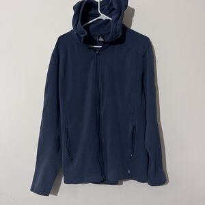 Kuhl Zip Up Hoodie Dark Blue Size L Sweatshirt Outdoors Hike Camp Warm